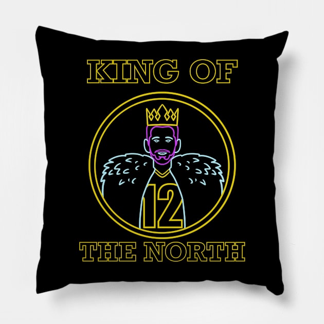 Aaron Rodgers King of The North Pillow by Zivanya's art