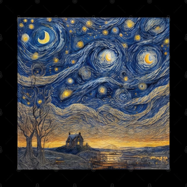 Starry Night Style by Buff Geeks Art