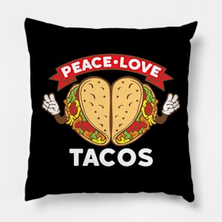 Peace Love Tacos Tuesday Mexican Food Cinco De Mayo Fiesta Pillow