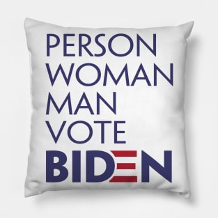 Person Woman Man Vote Biden Pillow