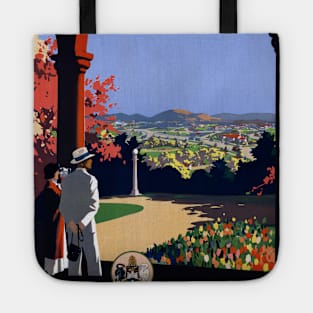 Vintage Travel Poster Canberra Australia Tote