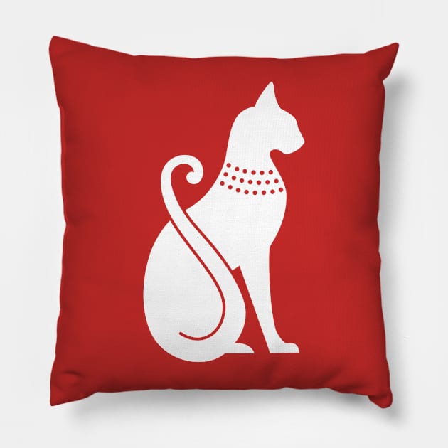 CAT pharaoh Pillow by karim_shanaan