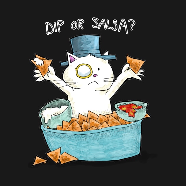 Dapper Cat - Salsa Dip by johnnybuzt
