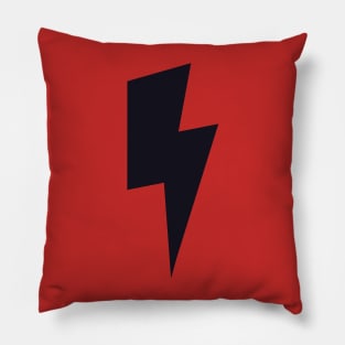 Black Lightning Bolt Pillow