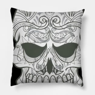 The Artistic Head of Skull Pillow