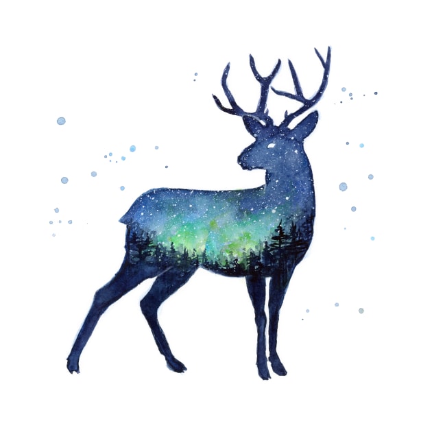 Reindeer with Galaxy by Olechka