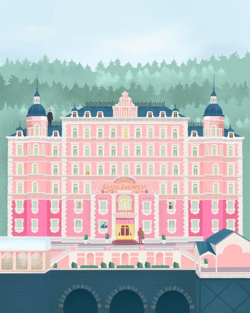 Grand Budapest Hotel Kids T-Shirt by Petras