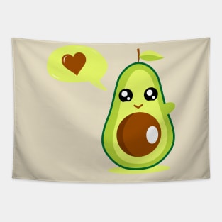 Kawaii avocado Tapestry