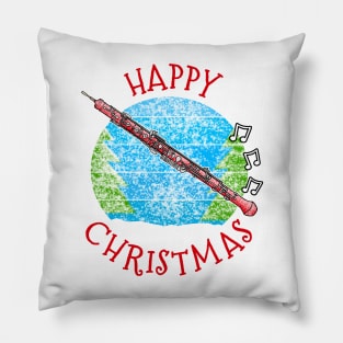 Christmas Oboe Oboist Woodwind Musician Xmas 2022 Pillow