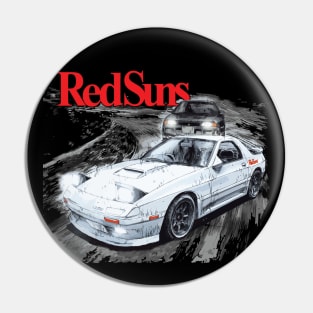 iNTIAL D Ryosuke Takahashi FC vs Kyoichi Sudo EVO Drift Car Battle RED SUNS EMPERIOR Pin