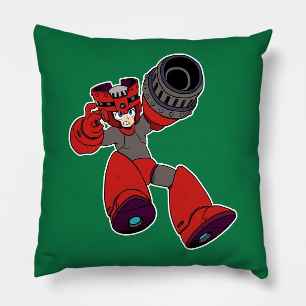 MEGAMAN BLAZING TORCH Pillow by IanDimas