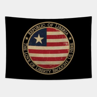 Vintage Republic of Liberia Africa African Flag Tapestry