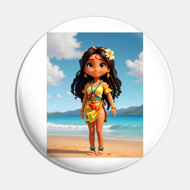 Hawaiian Girl Sticker #4 Pin by TrendyTees