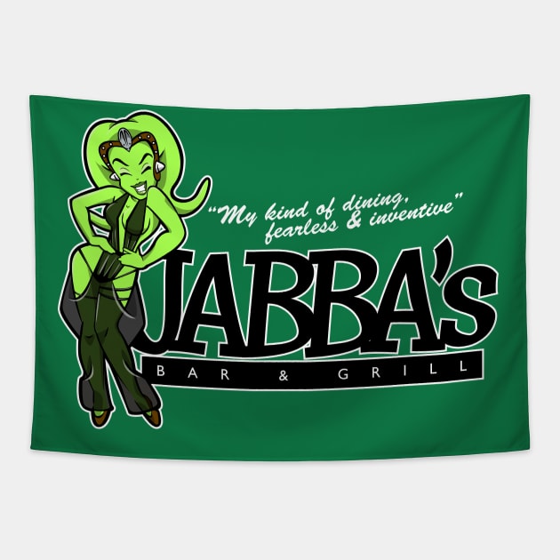 Jabbas Bar & Grill Tapestry by boltfromtheblue