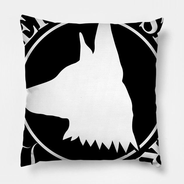 I Love My German Shepherd White Pillow by KevinWillms1