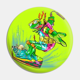 TMNT Sewer Surfing Mikey Pin