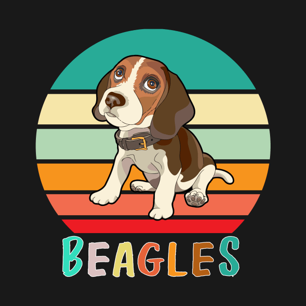 Vintage Retro Beagles by adrinalanmaji