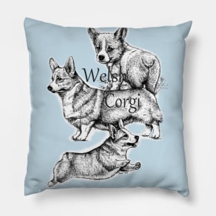 3 Corgi's Pillow