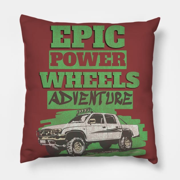 Epic Power Wheels Offroad adventure Pillow by rizwanahmedr