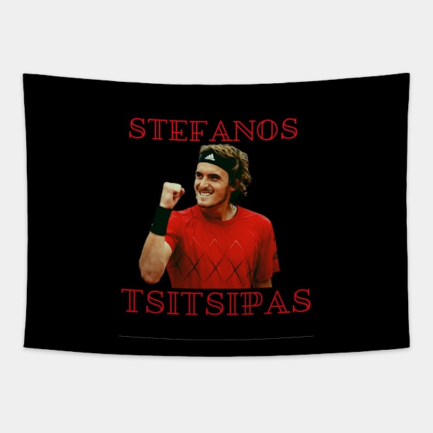 stefanos tsitsipas Tapestry by BorodinaAlen