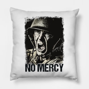 NO MERCY Veteran Soldier Vintage Style Artwork Warrior Motto Pillow