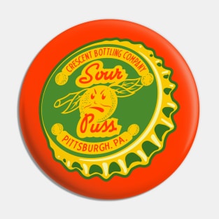 Vintage Sour Puss Lemon Soda Bottlecap Pin