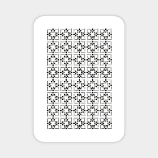 Black & White Simple Pattern Magnet