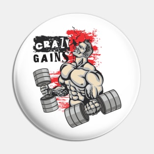 Crazy gains - Nothing beats the feeling of power that weightlifting, powerlifting and strength training it gives us! A beautiful vintage movie design representing body positivity! Pin