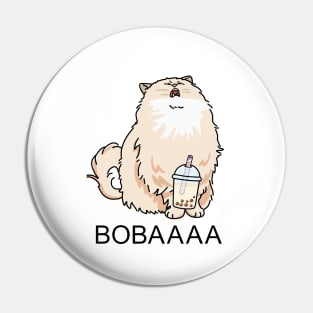 Screaming Cat Wants Boba! Pin