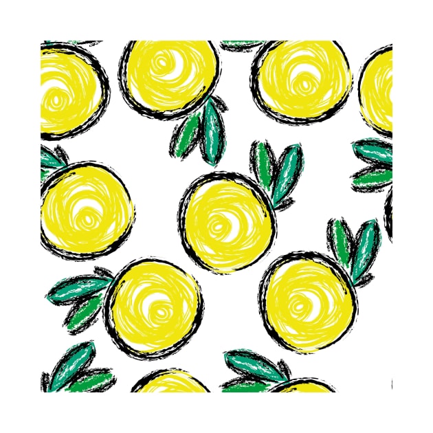 Lemon Draw Fashion Background Seamless by MichelMM