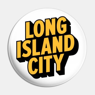 Long Island City Queens Logo - A Minimalist Tribute to Urban Charm Pin