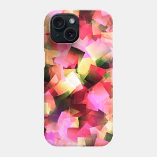 Colorful Abstract Yellow, Red, Green, Pink Squares Pattern Phone Case