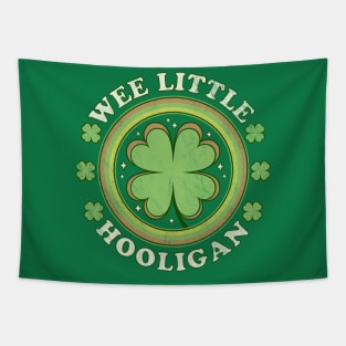 Wee Little Hooligan - Green Clover Funny Saint Patrick's Day Tapestry