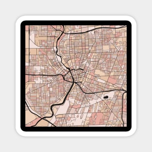 Rochester Map Pattern in Soft Pink Pastels Magnet