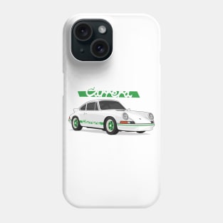 supercar 911 carrera rs turbo 1972 white green Phone Case
