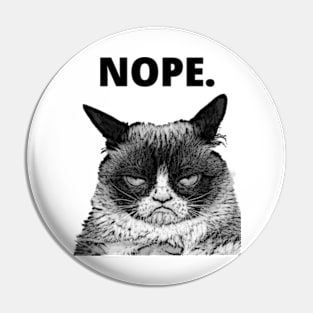 Nope Cat Angry Meme Pin