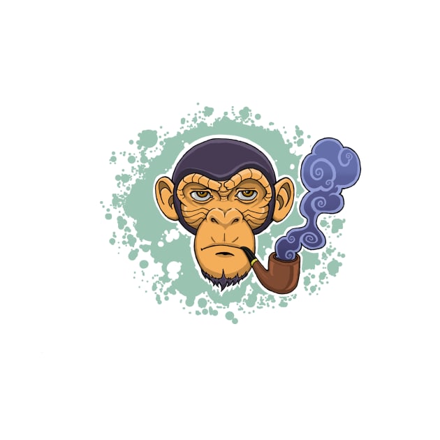 Smoking Chimp by Jspirit