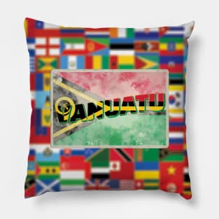 Vanuatu vintage style retro souvenir Pillow