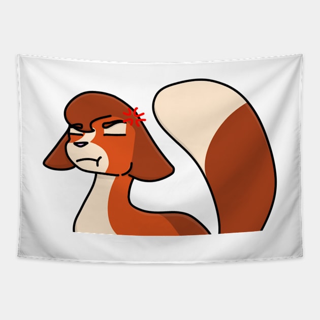 Angry Squirrelpaw Tapestry by ceolsonart