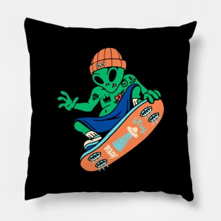 Skateboarder Invasion Pillow