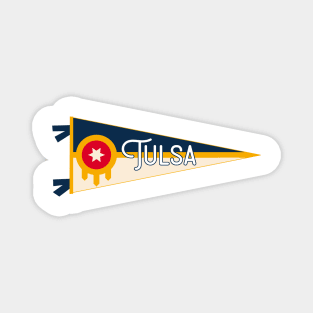 Tulsa Flag Pennant Magnet