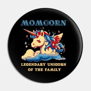 Vintage Funny Magical Unicorn for Mother's Day Pin