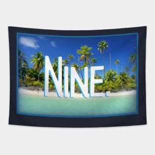 Nine Year old Tropical Beach Tapestry