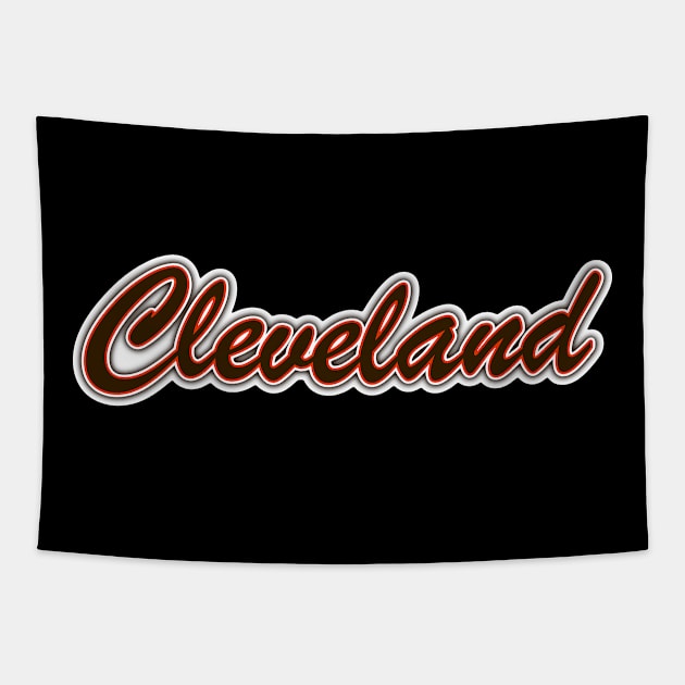 Football Fan of Cleveland Tapestry by gkillerb