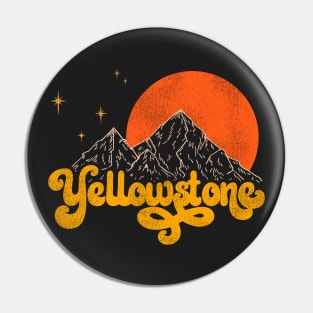 Vintage Yellowstone National Park Mid Century Distressed Aesthetic Pin