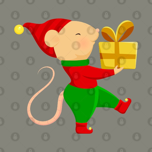 Cute Santa helper in Christmas elf costume. by CraftCloud