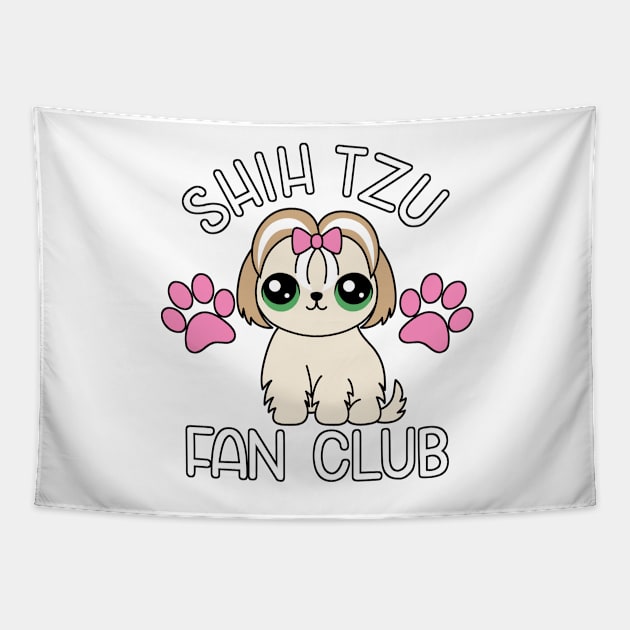 Shih Tzu Fan Club 2 Tapestry by CeeGunn