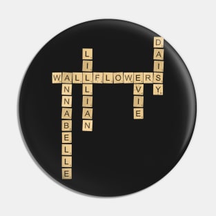 Wallflowers Series - Romance Novel Scrabble Design Pin
