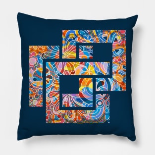 Abstract Psychedelic Hippie Art Pillow