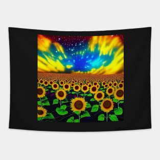 Galaxy Sunflowers Tapestry